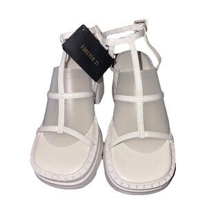 Forever 21 Chunky White 3.5” Heel Size 8 Women’s NWT’s